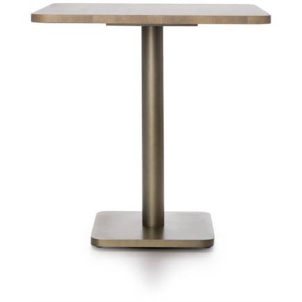 Coco Maison Brest bistrotafel vintage oak 75x75cm Goud